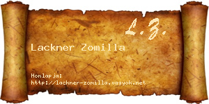 Lackner Zomilla névjegykártya